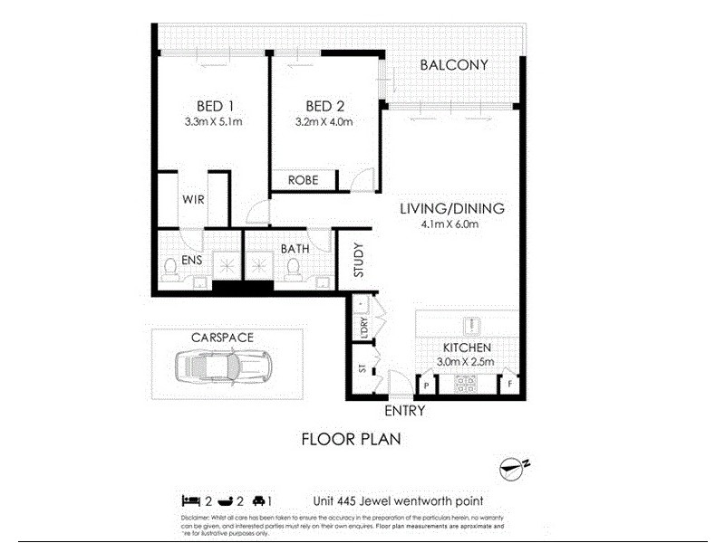 1 Burroway Road, Wentworth Point NSW 2127 Floorplan