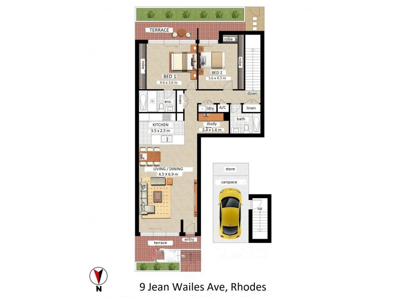 9 Jean Wailes Avenue, Rhodes NSW 2138 Floorplan