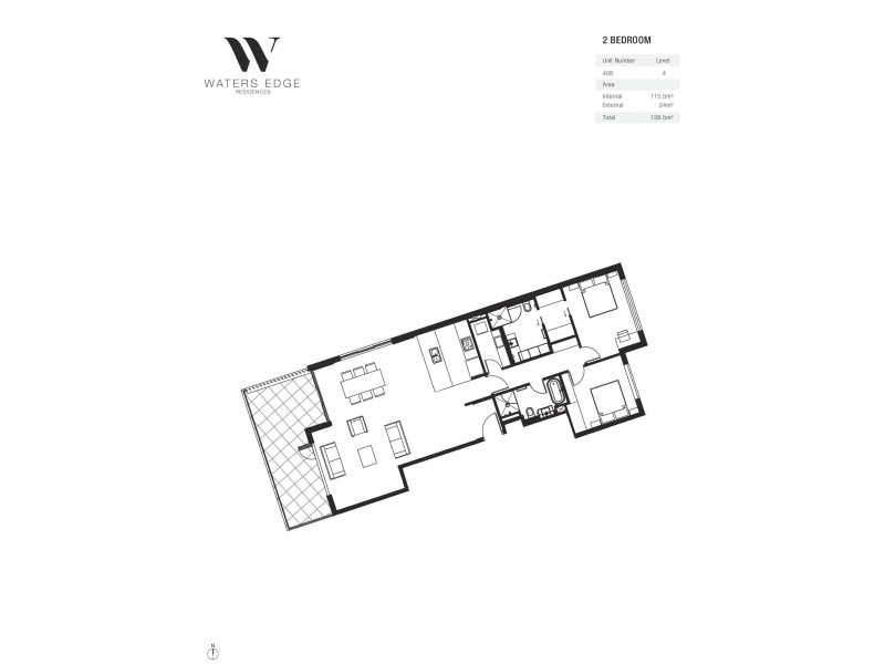 408/146 Bowden Street, Meadowbank NSW 2114 Floorplan