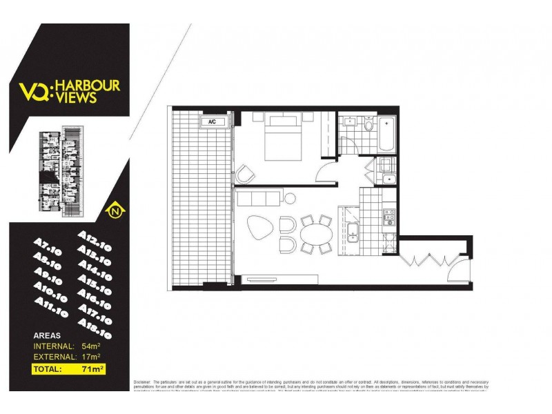 1710/46 Walker Street, Rhodes NSW 2138 Floorplan