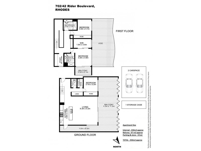 702/42 Rider Boulevard, Rhodes NSW 2138 Floorplan