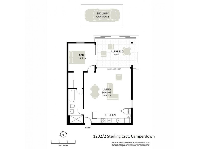 1202/2 Sterling Circuit, Camperdown NSW 2050 Floorplan