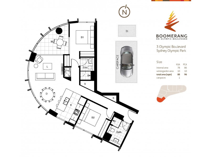 2101/3 Olympic Boulevard, Sydney Olympic Park NSW 2127 Floorplan