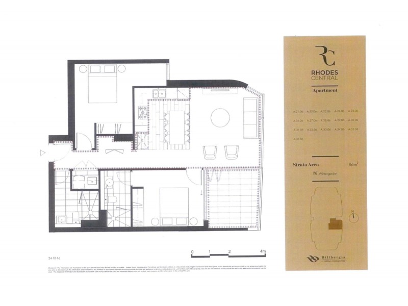 2106/8 Walker Street, Rhodes NSW 2138 Floorplan