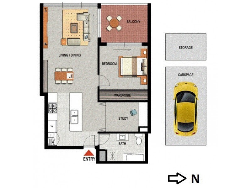 169/38 Shoreline Drive, Rhodes NSW 2138 Floorplan