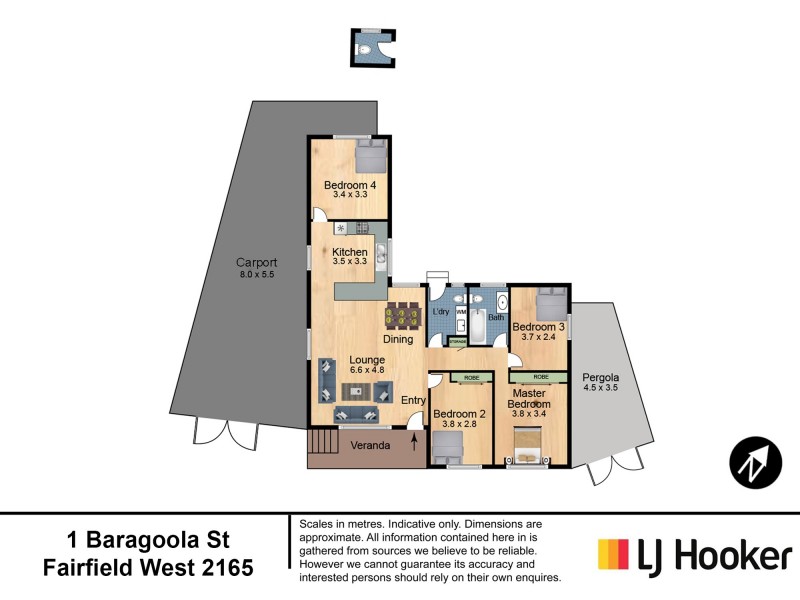 1 Baragoola Street, Fairfield West NSW 2165 Floorplan