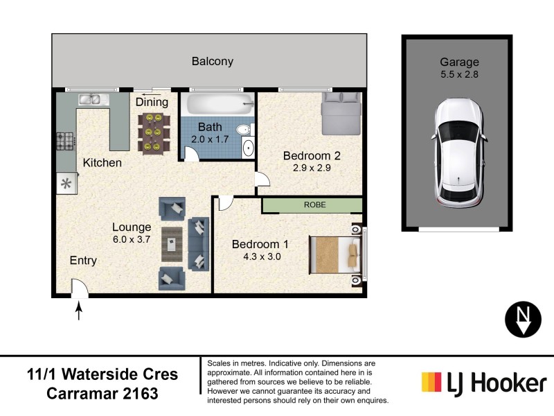 11/1 Waterside Crescent, Carramar NSW 2163 Floorplan