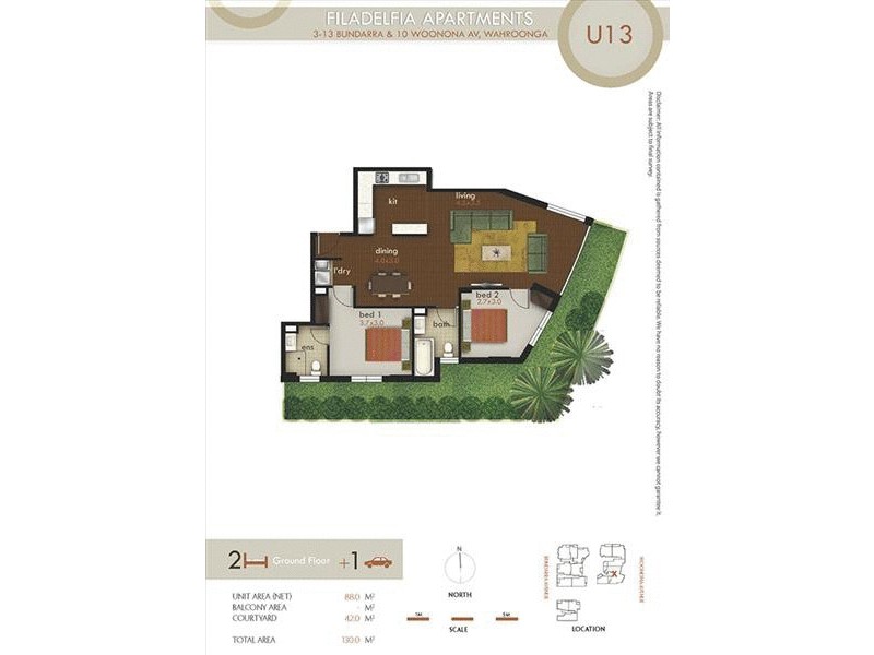 13/3-13 Bundarra Avenue, Wahroonga NSW 2076 Floorplan