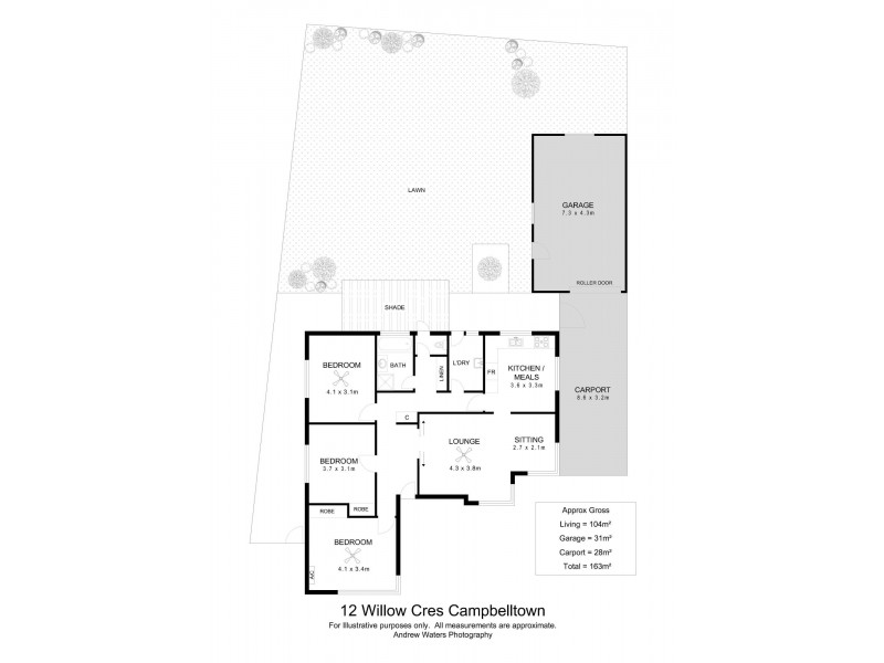 12 Willow Crescent, Campbelltown SA 5074 Floorplan
