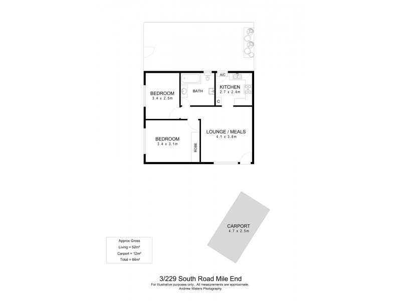 3/229 South Road, Mile End SA 5031 Floorplan