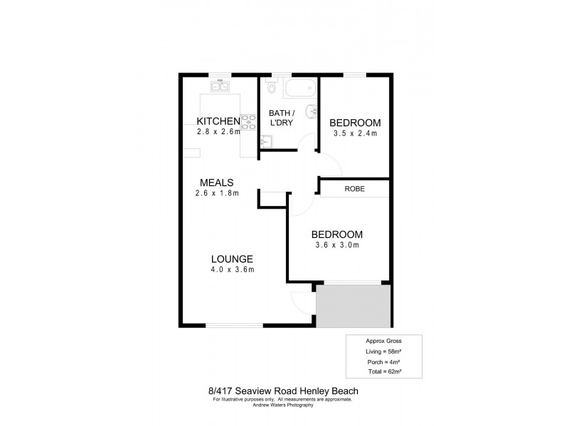 8/417 Seaview Road, Henley Beach SA 5022 Floorplan