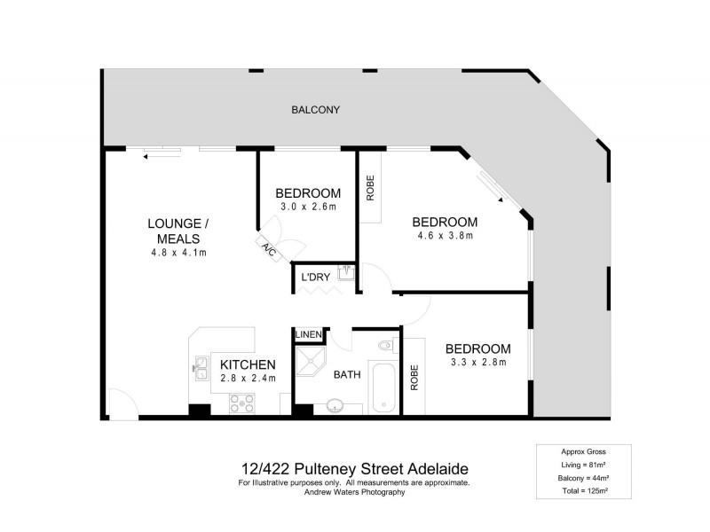 12/422 Pulteney Street, Adelaide SA 5000 Floorplan