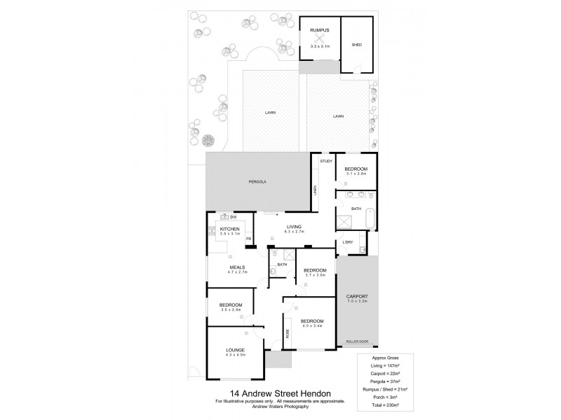 14 Andrew Street, Hendon SA 5014 Floorplan
