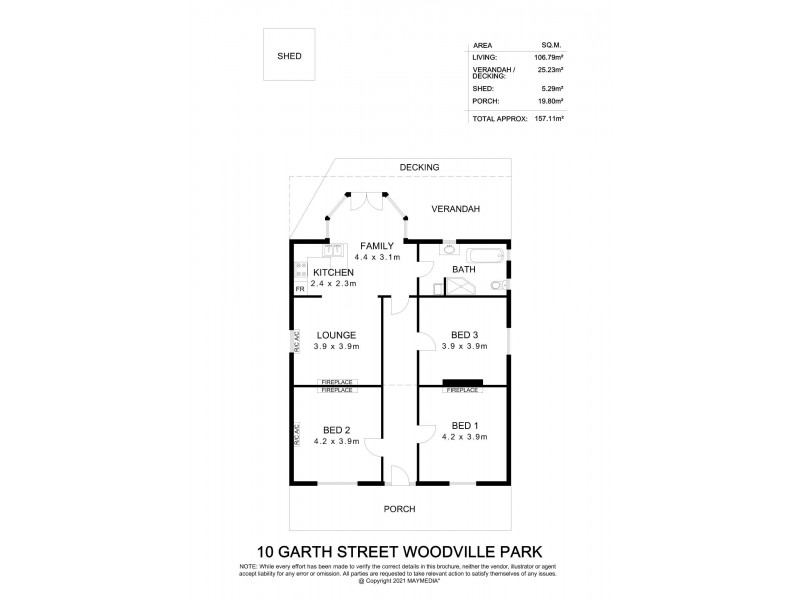 10 Garth Street, Woodville Park SA 5011 Floorplan