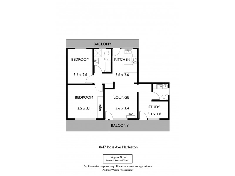 8/47 Boss Avenue, Marleston SA 5033 Floorplan