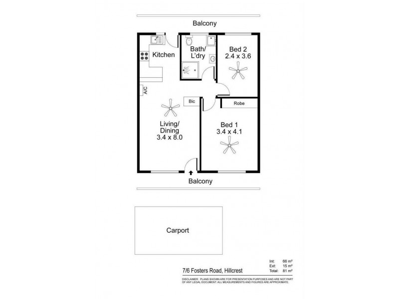 7/6-8 Fosters Road, Hillcrest SA 5086 Floorplan