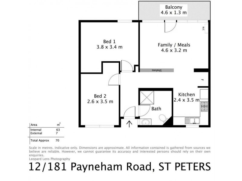 12/181 Payneham Road, St Peters SA 5069 Floorplan