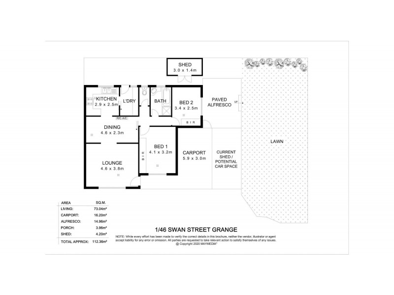 1/46 Swan Street, Grange SA 5022 Floorplan