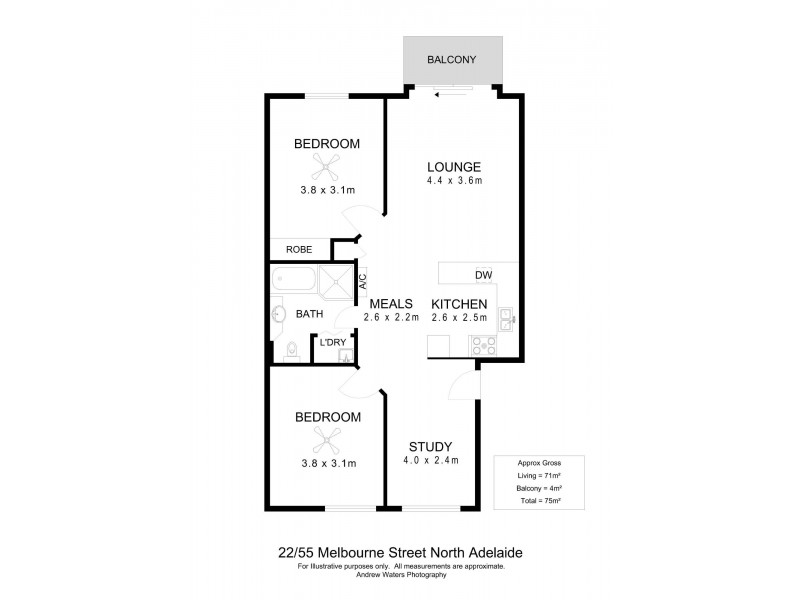 22/55 Melbourne Street, North Adelaide SA 5006 Floorplan