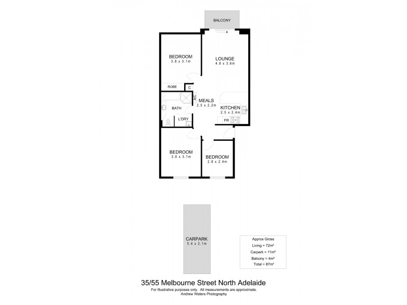 35/55 Melbourne Street, North Adelaide SA 5006 Floorplan