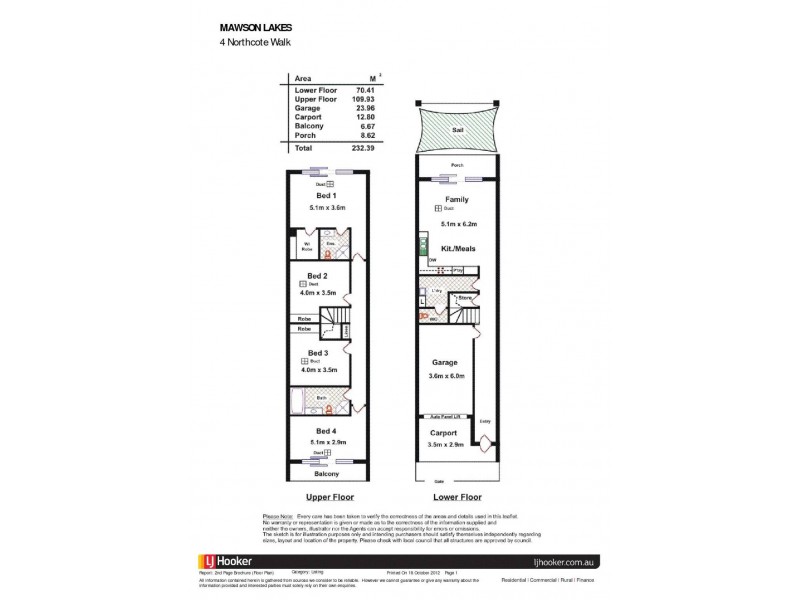 4 Northcote Walk, Mawson Lakes SA 5095 Floorplan