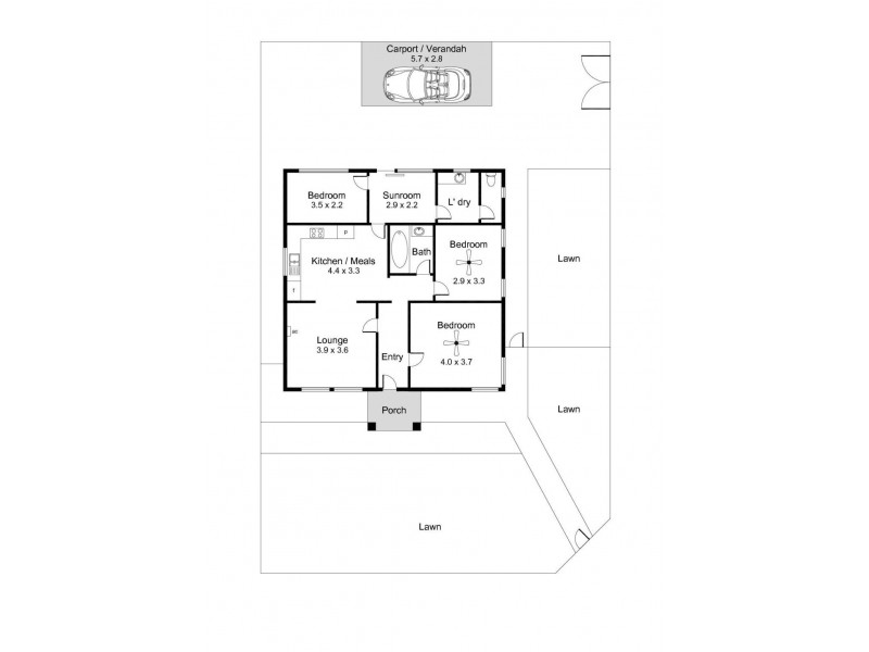 8 Carnarvon Avenue, Brooklyn Park SA 5032 Floorplan