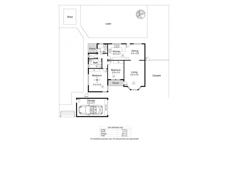 2/381 Tapleys Hill Road, Seaton SA 5023 Floorplan