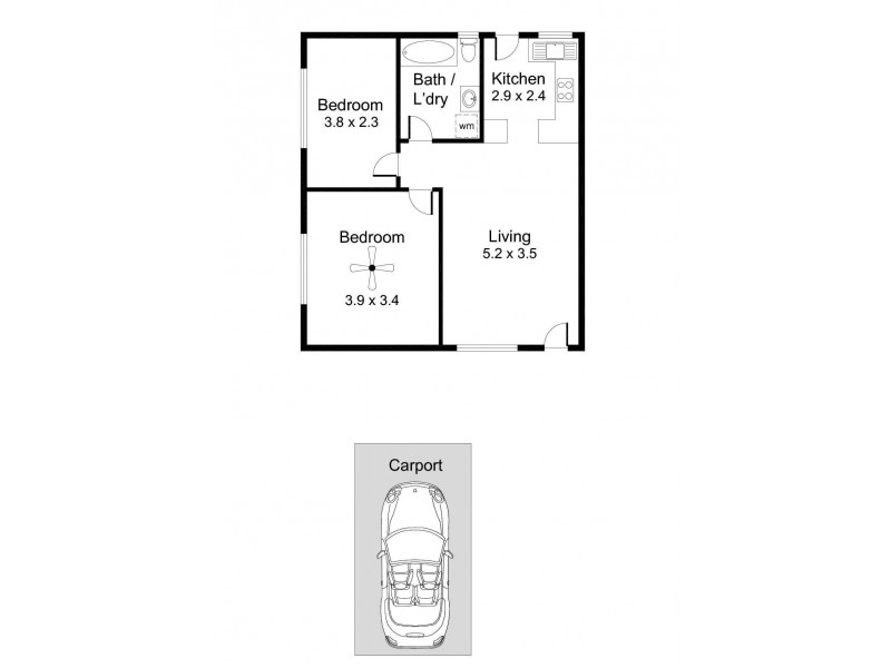 1/271 Henley Beach Road, Brooklyn Park SA 5032 Floorplan