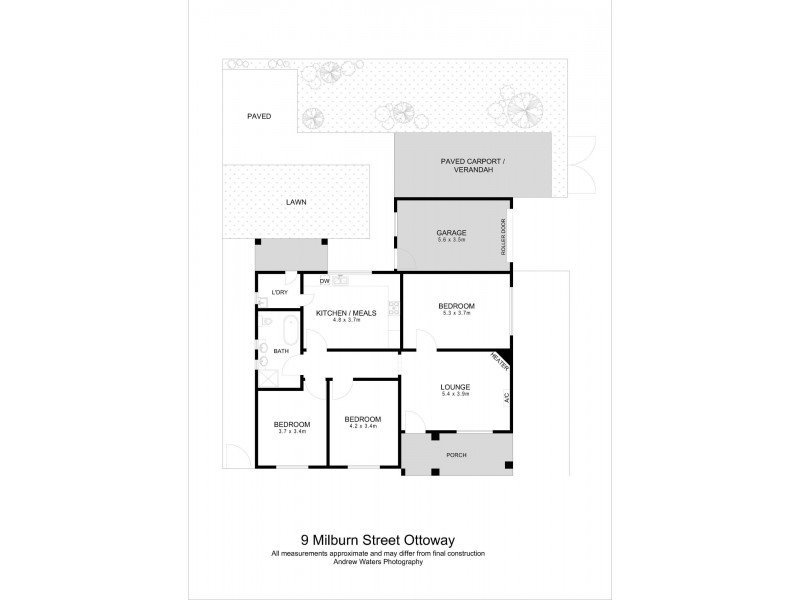 9 Milburn Street, Ottoway SA 5013 Floorplan