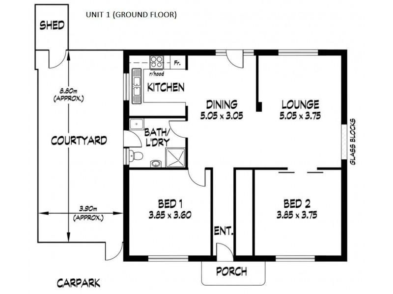 1 & 2/44 Elizabeth Street, Torrensville SA 5031 Floorplan