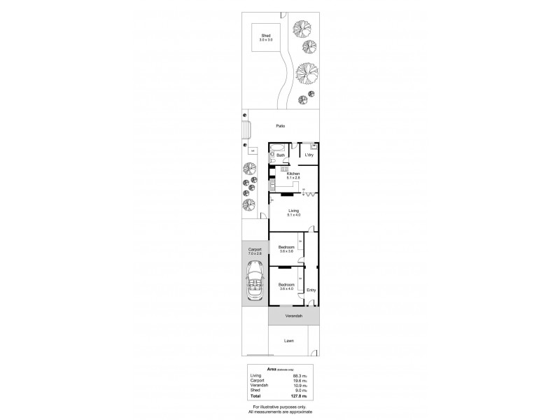 2/35 Second Street, Brompton SA 5007 Floorplan