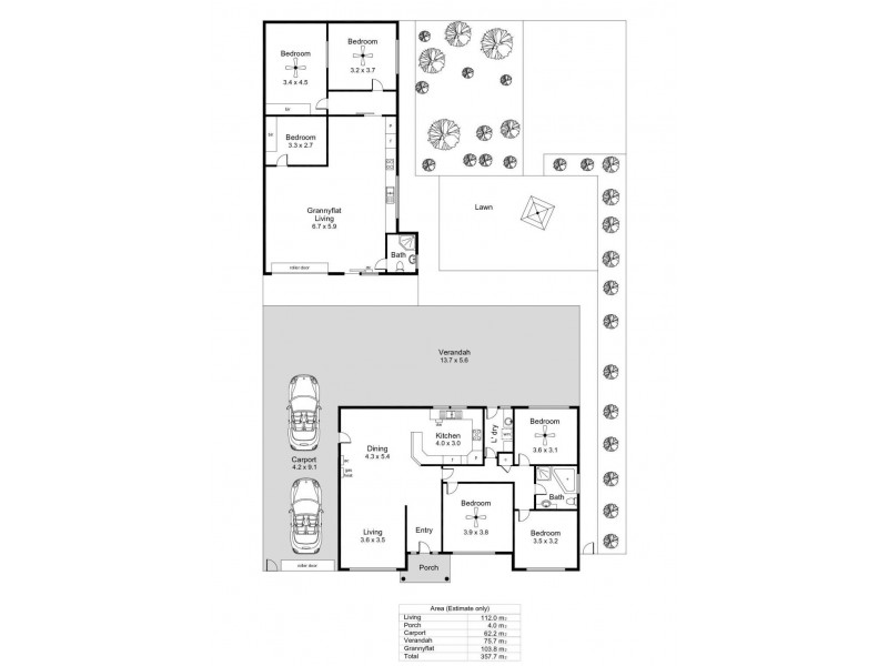 57 Lyons Street, Brooklyn Park SA 5032 Floorplan