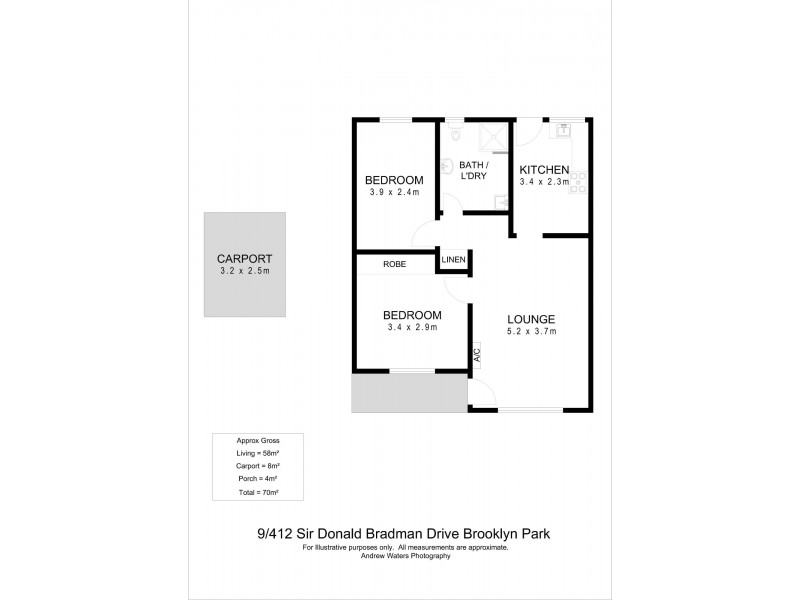 9/412 Sir Donald Bradman Drive, Brooklyn Park SA 5032 Floorplan