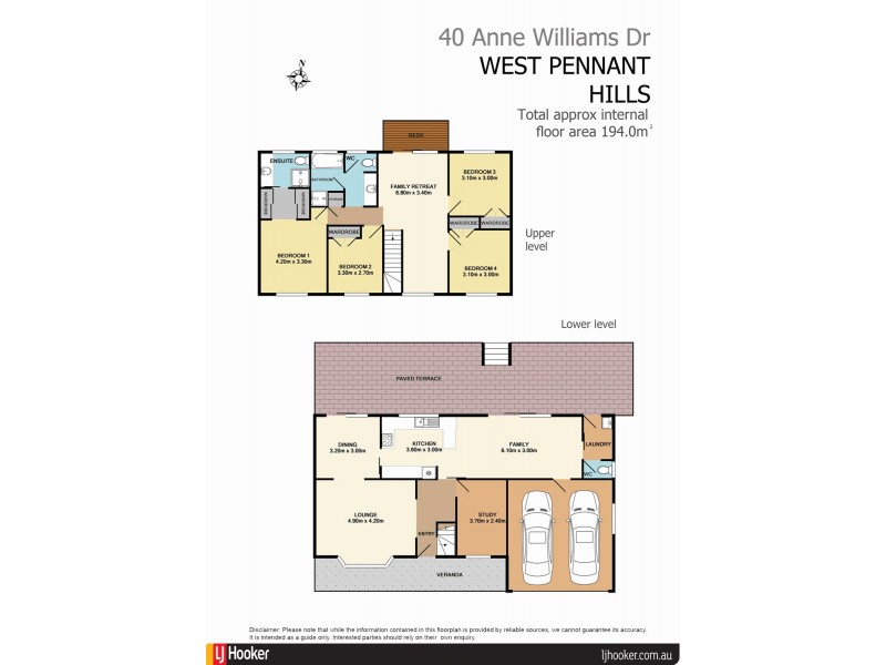 40 Anne William Drive, West Pennant Hills NSW 2125 Floorplan