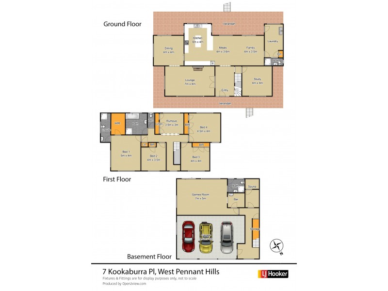 7 Kookaburra Place, West Pennant Hills NSW 2125 Floorplan