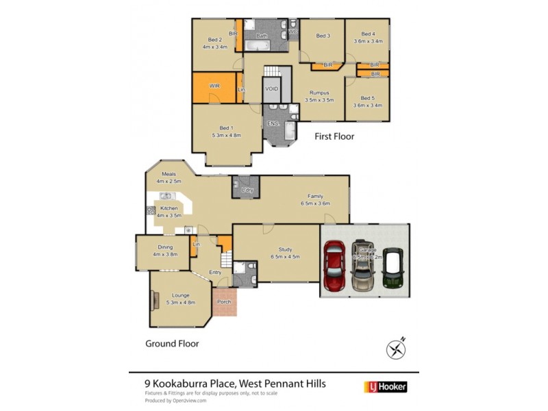 9 Kookaburra Place, West Pennant Hills NSW 2125 Floorplan