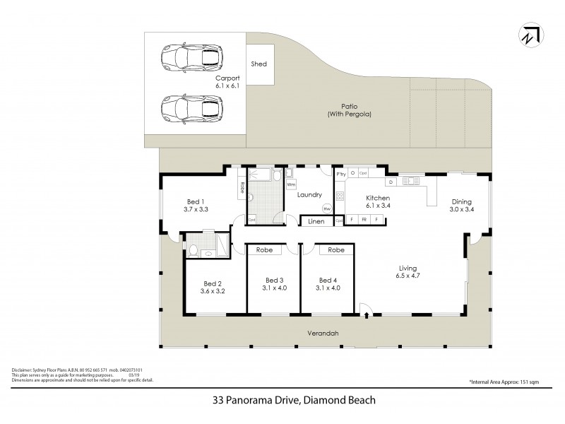 33 Panorama Drive, Diamond Beach NSW 2430 Floorplan