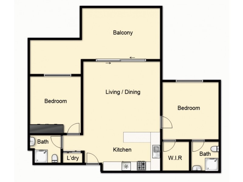 33/20 Gipps St, Fortitude Valley QLD 4006 Floorplan