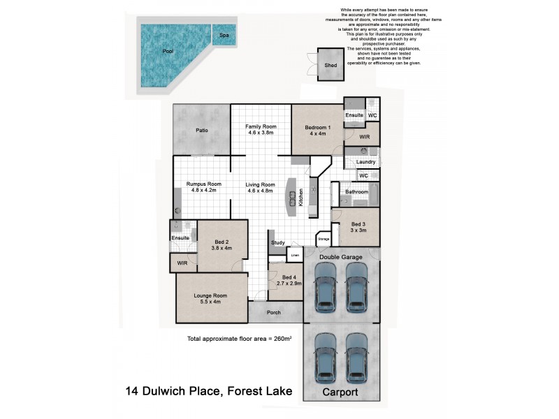 14 Dulwich Place, Forest Lake QLD 4078 Floorplan