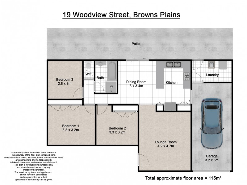 19 Woodview Street, Browns Plains QLD 4118 Floorplan