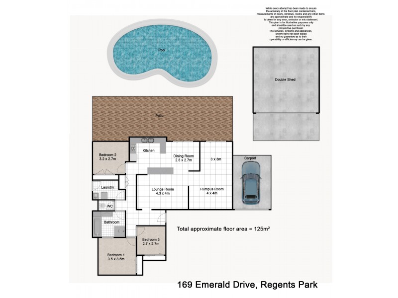 169 Emerald Drive, Regents Park QLD 4118 Floorplan