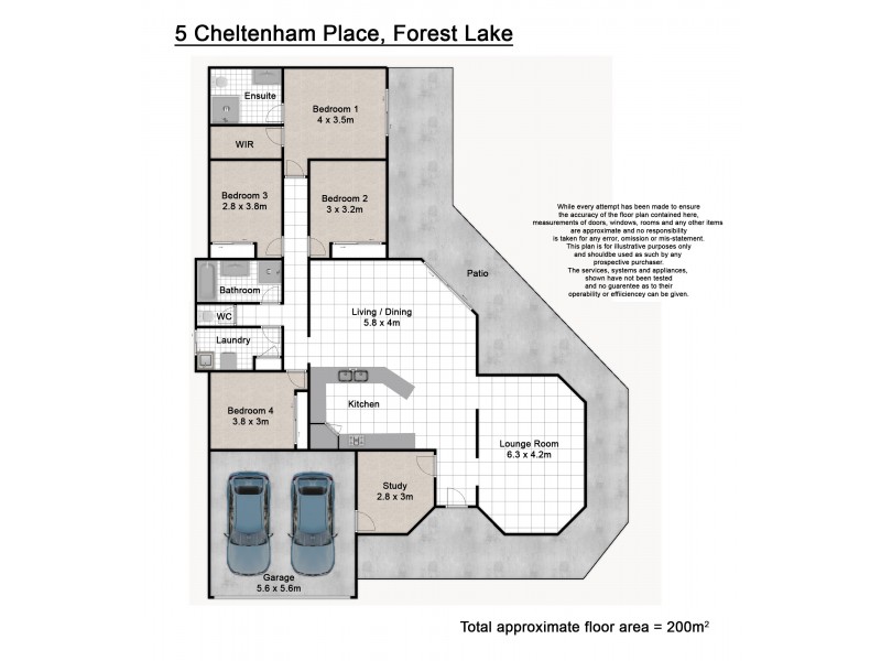 5 Cheltenham Place, Forest Lake QLD 4078 Floorplan