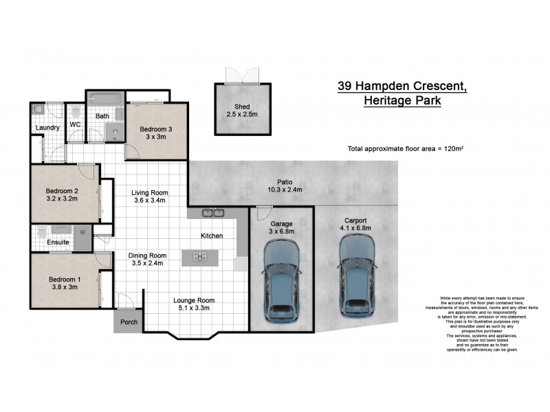 39 Hampden Crescent, Heritage Park QLD 4118 Floorplan