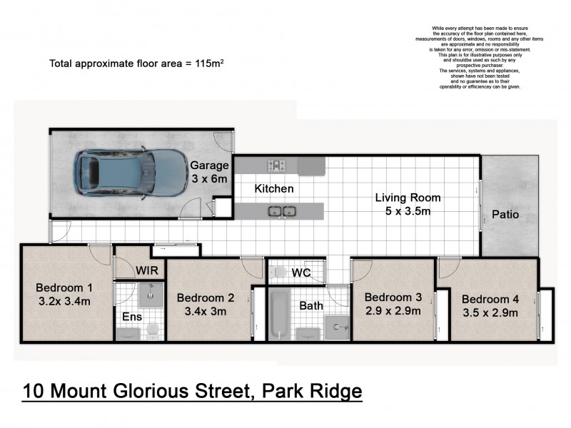 10 Mount Glorious Street, Park Ridge QLD 4125 Floorplan