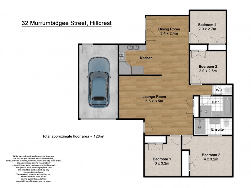 32 Murrumbidgee Street, Hillcrest QLD 4118 Floorplan