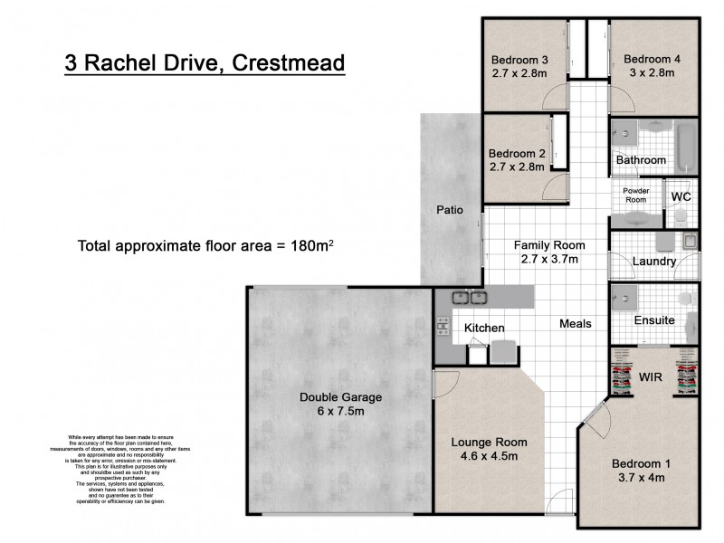 3 Rachel Drive (24 Pidgeon Boulevard), Crestmead QLD 4132 Floorplan