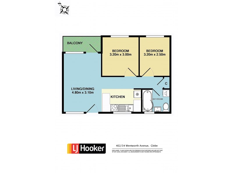 402/34 Wentworth St, Glebe NSW 2037 Floorplan