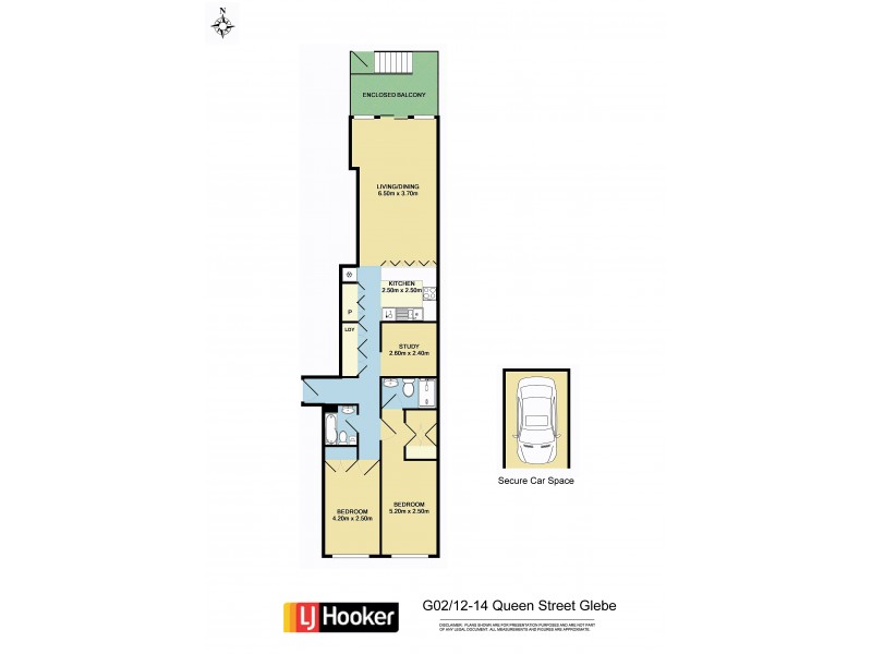 G02/12-14 Queen St, Glebe NSW 2037 Floorplan