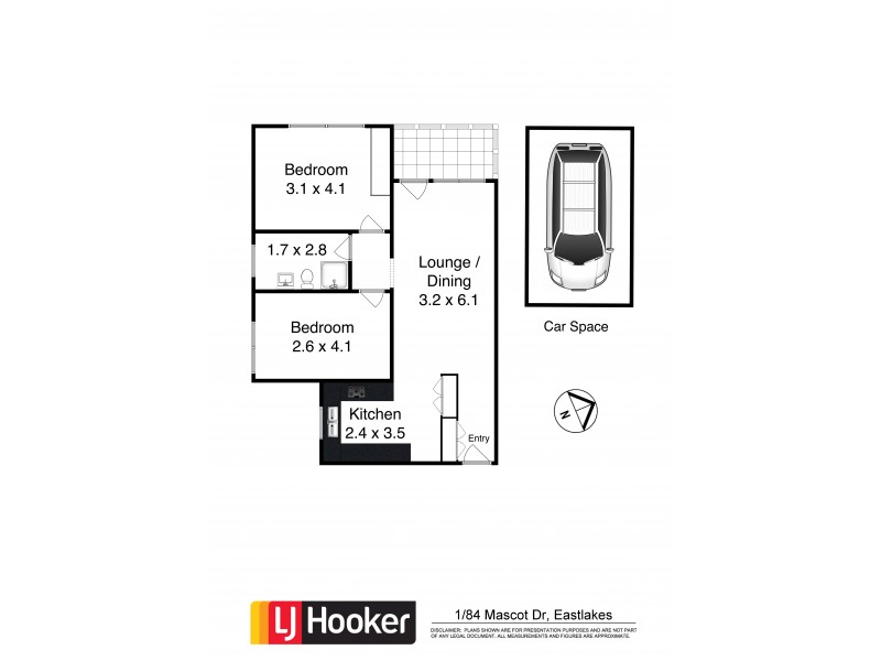 1/84 Mascot Drive, Eastlakes NSW 2018 Floorplan