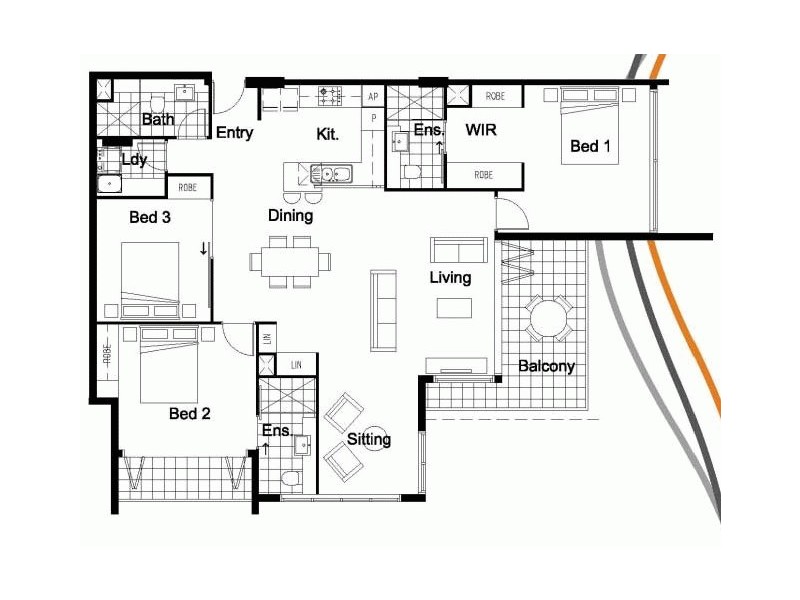 South Brisbane QLD 4101 Floorplan